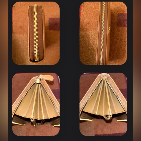 Prada Saddle Brown Saffiano Leather Zippy Wallet w/Authenticity Card & Gift Box - Picture 9 of 16